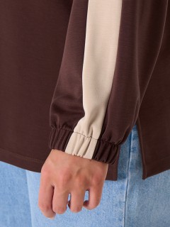 Джемпер из трикотажа коричневого цвета Dora(фото7)