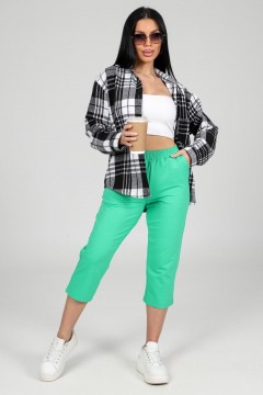 Бриджи трикотажные зелёного цвета Iv-capriz