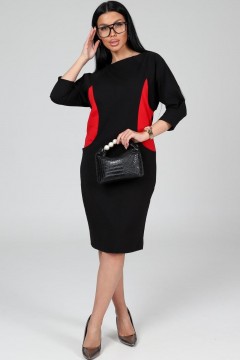 Платье чёрное из футера с карманами Iv-capriz