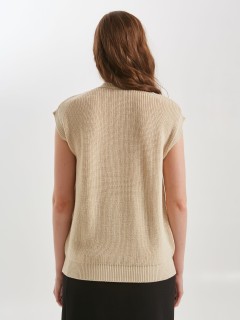 Жилет вязаный цвета слоновая кость Priz(фото7)