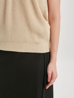 Жилет вязаный цвета слоновая кость Priz(фото5)