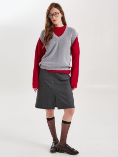 Жилет вязаный серого цвета Priz(фото2)