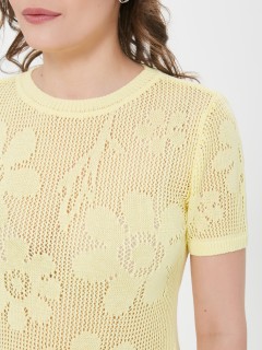 Джемпер вязаный жёлтого цвета с короткими рукавами Priz(фото4)