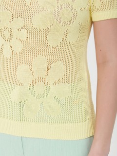 Джемпер вязаный жёлтого цвета с короткими рукавами Priz(фото5)