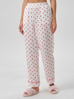 Брюки белые в сердечко с карманами Priz(фото5)