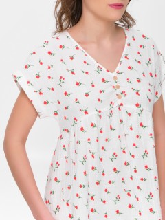 Платье домашнее из муслина с принтом Priz(фото3)