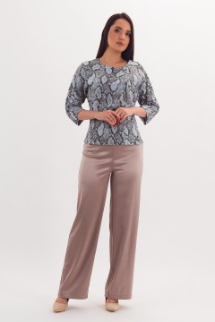 Блузка голубая со змеиным принтом Braslava(фото2)