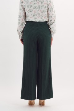 Брюки классические тёмно-зелёные в полоску Braslava(фото5)