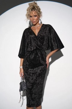 Платье бархатное чёрное 50 размера Elza(фото5)