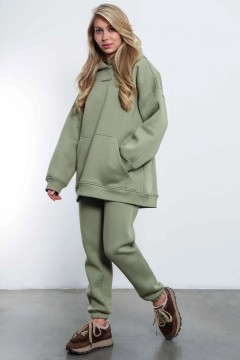 Брюки джоггеры с начёсом в оливковом цвете Kosmos