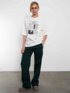 Брюки с начёсом в цвете малахит Kosmos(фото2)