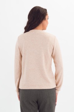 Джемпер светло-бежевый с застёжкой поло Braslava(фото5)