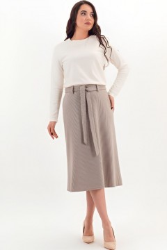 Юбка-колокол тёплая светло-кориневая Braslava