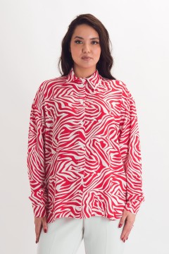 Рубашка красно-белая с длинными рукавами Braslava(фото4)