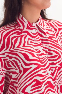 Рубашка красно-белая с длинными рукавами Braslava(фото3)