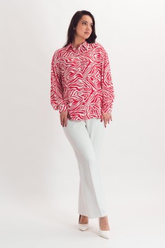 Рубашка красно-белая с длинными рукавами Braslava(фото2)