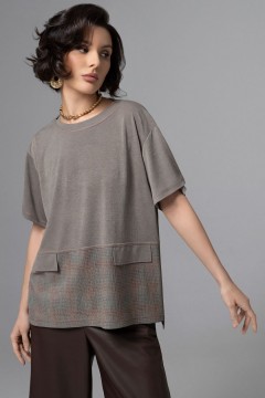 Футболка трикотажная с акцентными строчками Charutti(фото3)