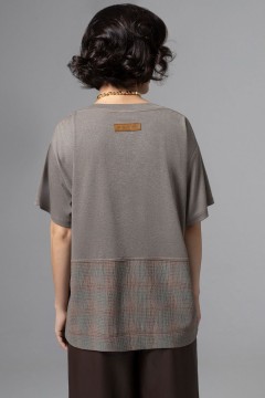 Футболка трикотажная с акцентными строчками Charutti(фото7)