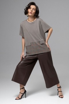 Футболка трикотажная с акцентными строчками Charutti(фото2)