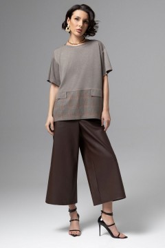 Футболка трикотажная с акцентными строчками Charutti(фото4)