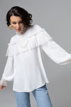 Блузка белая оригинального дизайна Charutti(фото3)