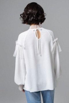 Блузка белая оригинального дизайна Charutti(фото6)