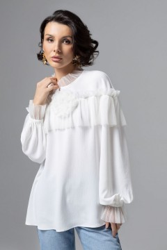 Блузка белая оригинального дизайна Charutti(фото5)