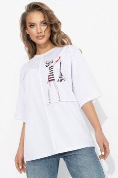 Футболка белая со швами наружу Charutti