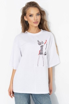 Футболка белая со швами наружу Charutti(фото6)