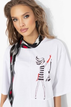 Футболка белая со швами наружу Charutti(фото3)