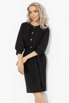 Платье чёрное с рюшами Charutti(фото4)