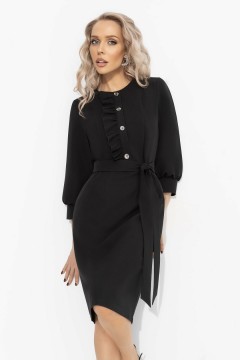 Платье чёрное с рюшами Charutti