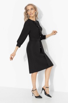 Платье чёрное с рюшами Charutti(фото7)