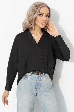 Рубашка чёрная из хлопка Charutti