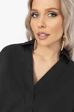 Рубашка чёрная из хлопка Charutti(фото4)