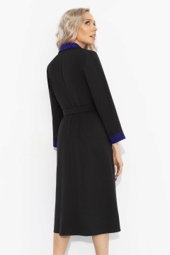 Платье чёрное на запах с поясом Charutti(фото6)