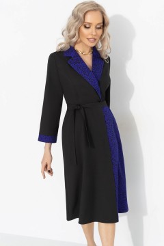 Платье чёрное на запах с поясом Charutti