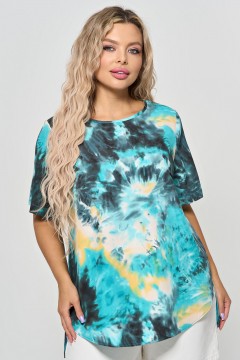 Блузка разноцветная с коротким рукавом Dora