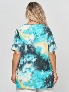 Блузка разноцветная с коротким рукавом Dora(фото6)