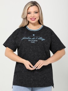 Футболка трикотажная тёмно-серая с принтом Dora(фото5)