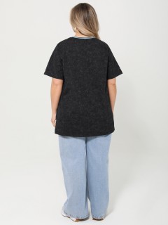 Футболка трикотажная тёмно-серая с принтом Dora(фото9)