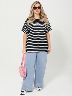 Блузка в чёрно-белую полоску Dora(фото4)