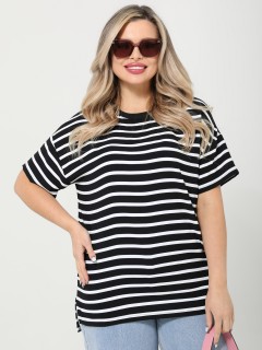 Блузка в чёрно-белую полоску Dora(фото3)