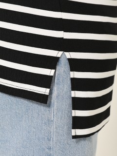 Блузка в чёрно-белую полоску Dora(фото6)