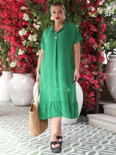 Платье длинное зелёного цвета Dora(фото3)