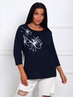 Футболка трикотажная чернильного цвета Iv-capriz(фото5)