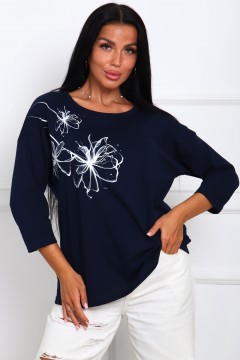 Футболка трикотажная чернильного цвета Iv-capriz