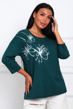 Футболка трикотажная изумрудного цвета Iv-capriz