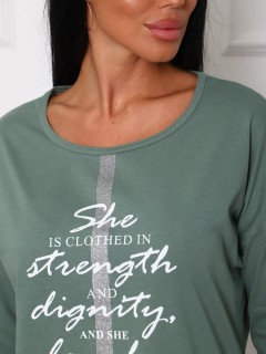 Футболка трикотажная цвета хаки с принтом Iv-capriz(фото5)