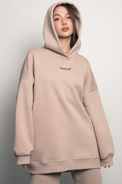 Худи оверсайз с начёсом в цвете нюд Kosmos